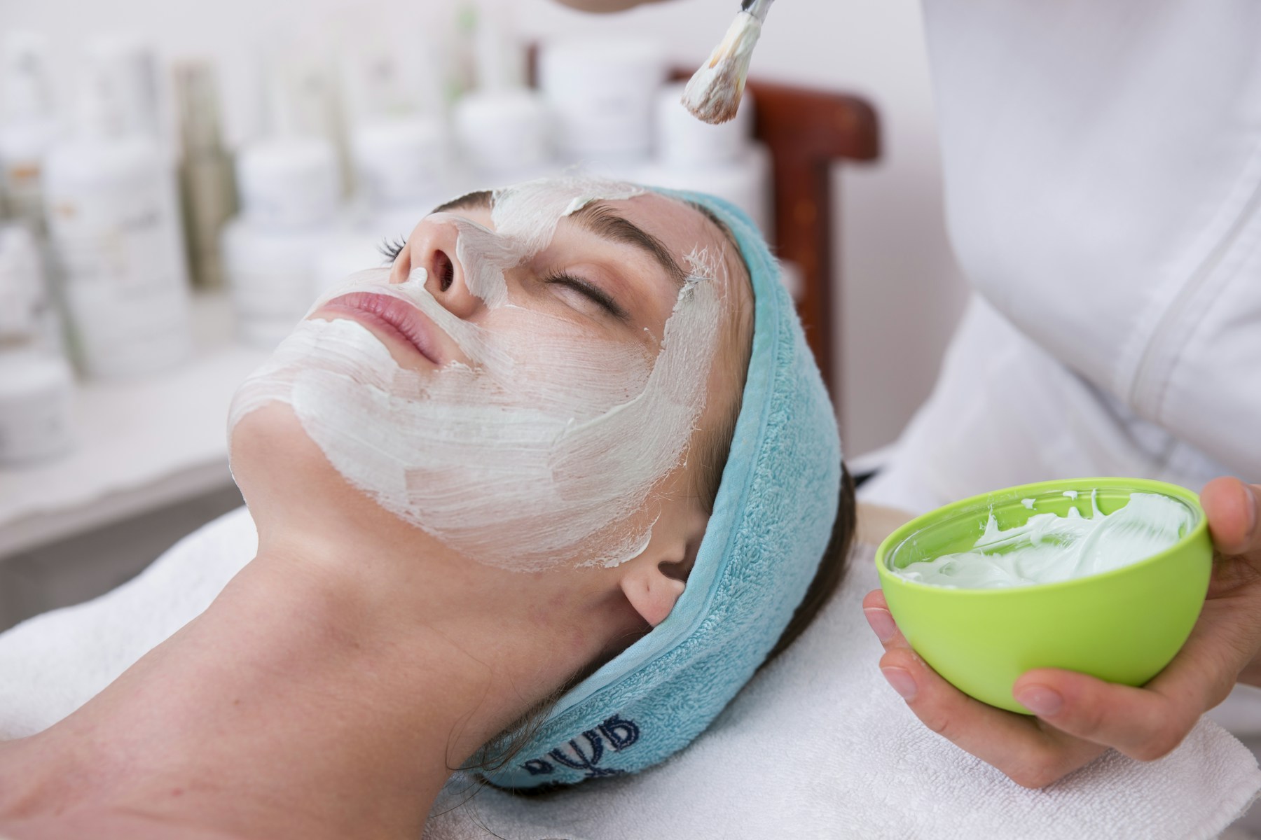 Illustrative facial mask treatment